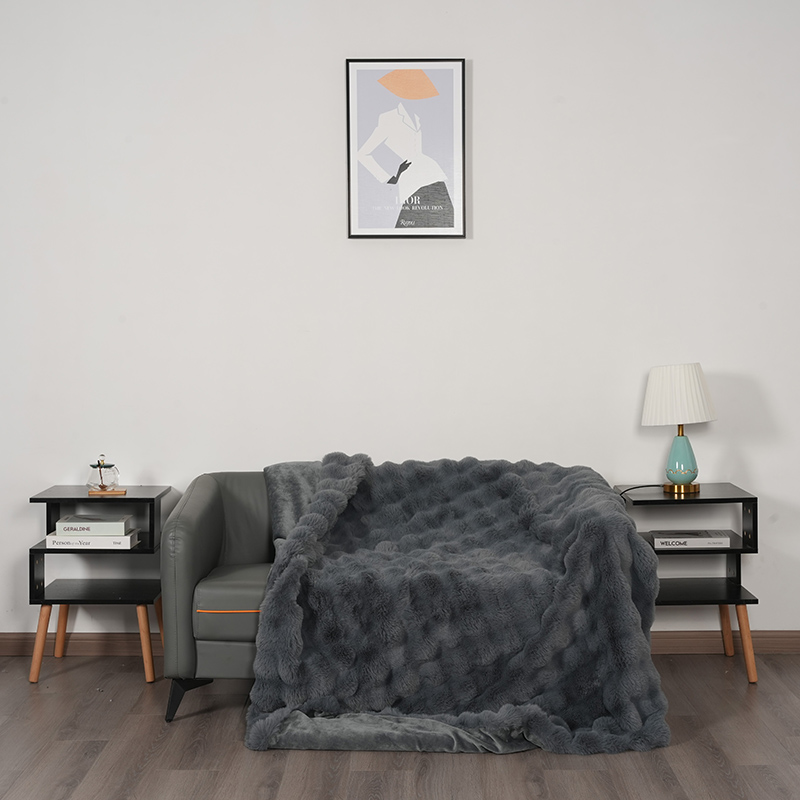 Tissu en fourrure de lapin uni
